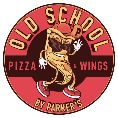 Old School Pizza & Wings by Parker's branding